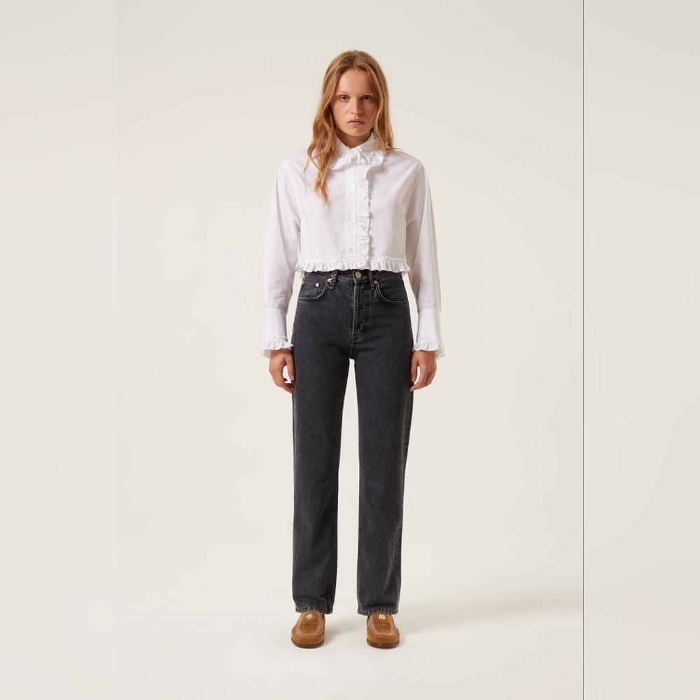 Tressé High Waisted Straight Leg Jeans Dark Wash EU 42 US 10 Organic Cotton